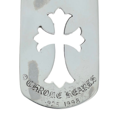 Chrome Hearts Cutout Cross Large Dog Tag 925 Size ONE Silver
