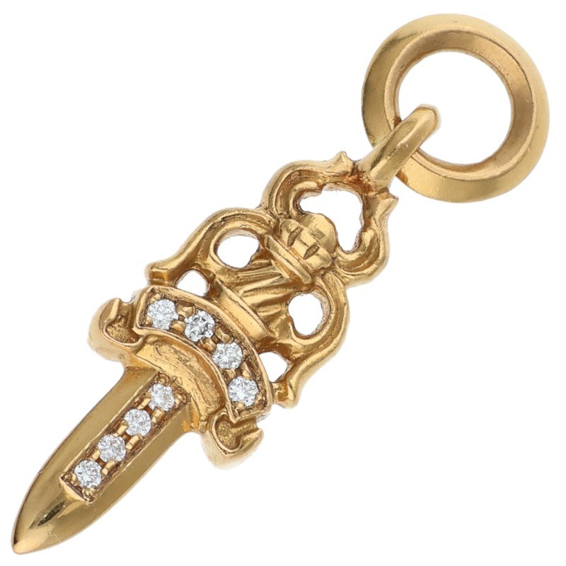 Chrome Hearts #5 Dagger 22K Gold Pave Diamond