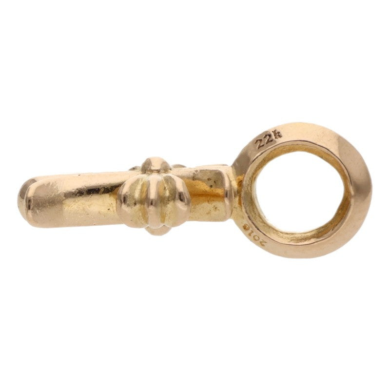 Chrome Hearts 22K CH Cross Stack Charm Pendant Size Yellow