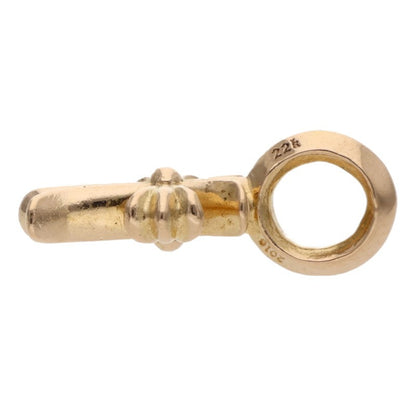 Chrome Hearts 22K CH Cross Stack Charm Pendant Size Yellow