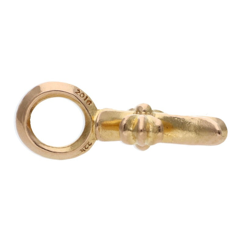 Chrome Hearts CH Cross Stack V2 22K Gold Charm