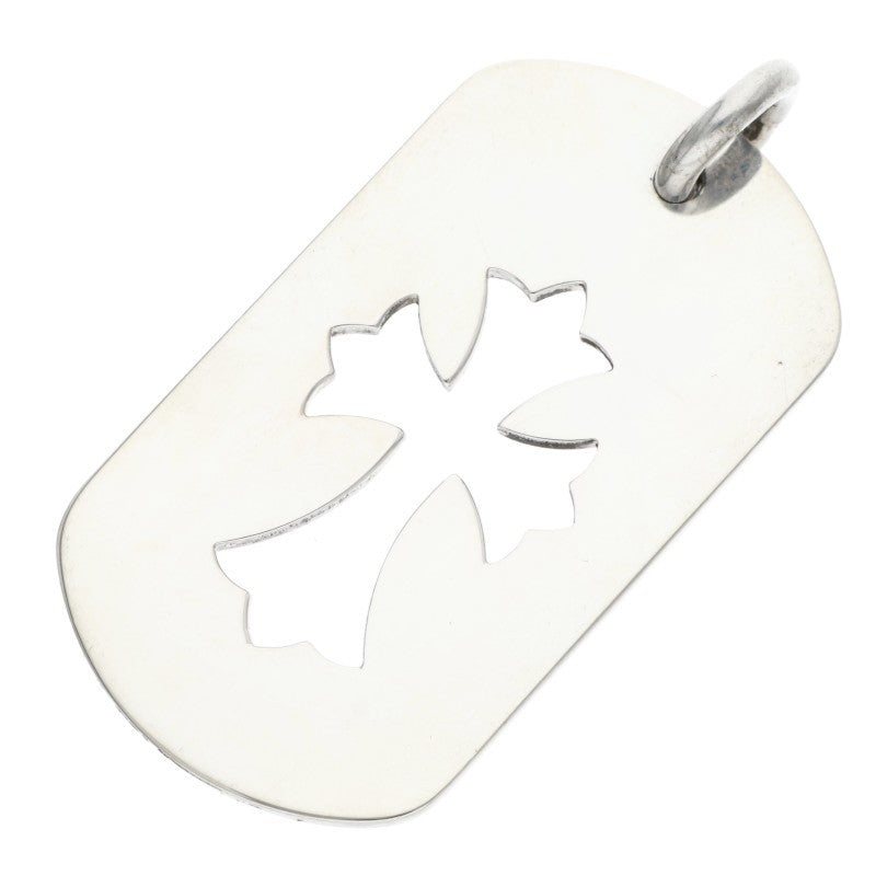Chrome Hearts Large Cutout Cross Dog Tag Size ONE Silver