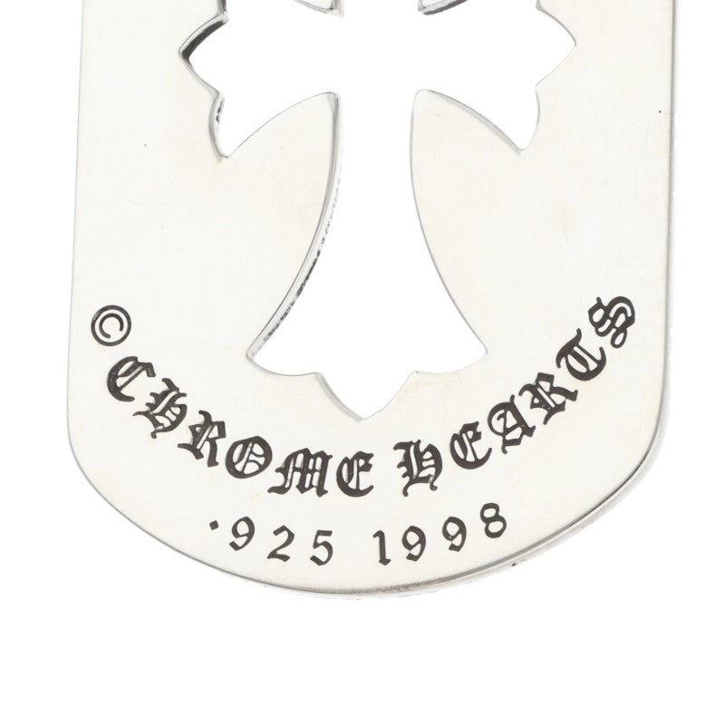 Chrome Hearts Large Cutout Cross Dog Tag Size ONE Silver