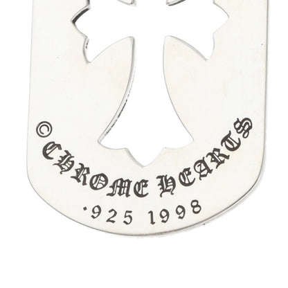 Chrome Hearts Large Cutout Cross Dog Tag Size ONE Silver