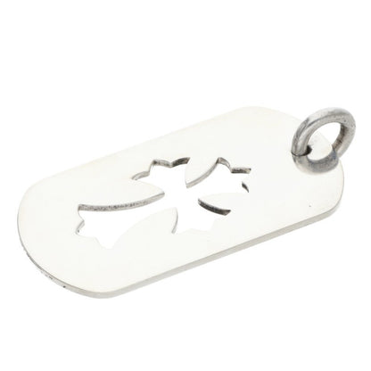 Chrome Hearts Large Cutout Cross Dog Tag Size ONE Silver