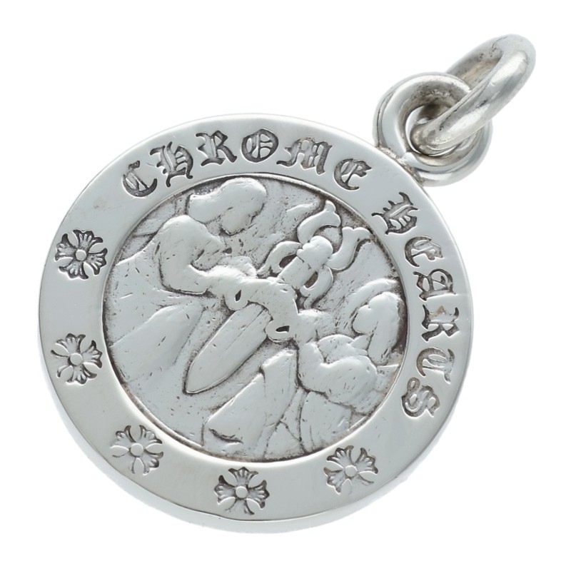Chrome Hearts CHRM ANGL MDL Angel Medal Charm Size Silver
