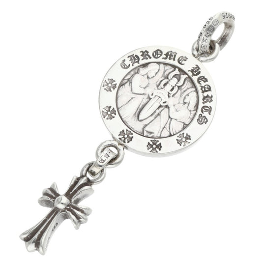 Chrome Hearts Angel Medal w/ Babyfat Cross Size ONE Silver