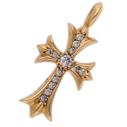 Chrome Hearts 22K Tiny Fat Cross Pave Diamond Size ONE Multi