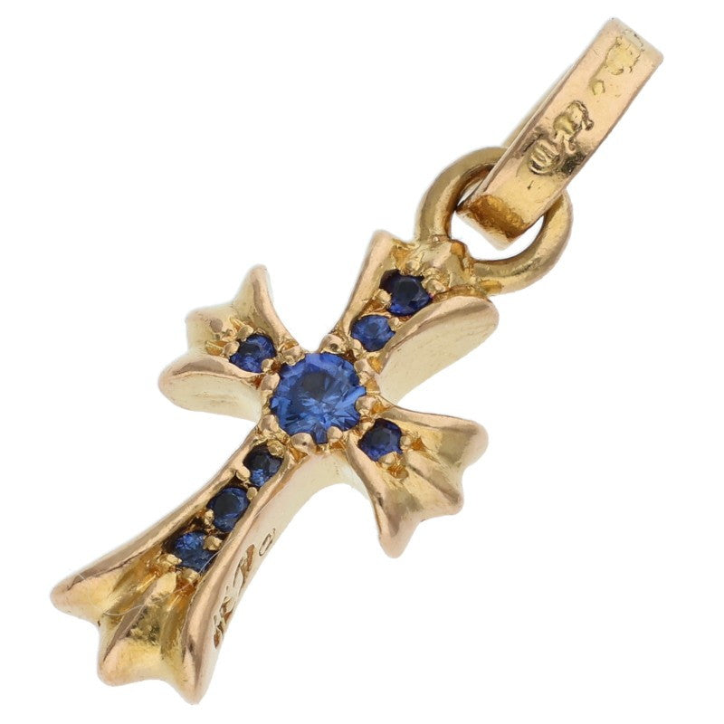 Chrome Hearts 22K Baby Fat Pave Blue Sapphire Charm Multi