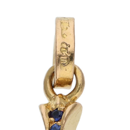 Chrome Hearts 22K Baby Fat Pave Blue Sapphire Charm Multi