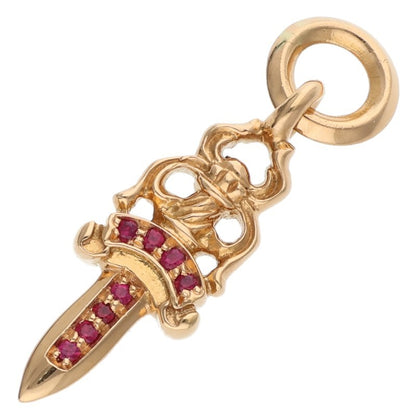 Chrome Hearts 22K #5 Dagger Pave Ruby Gold Size ONE SIZE