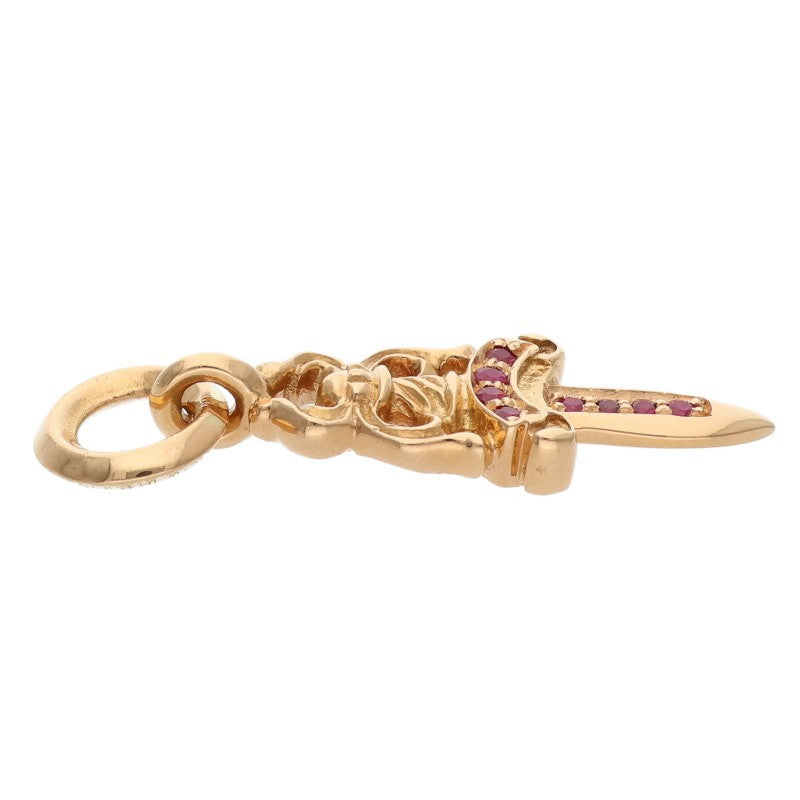 Chrome Hearts 22K #5 Dagger Pave Ruby Gold Size ONE SIZE