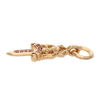 Chrome Hearts 22K #5 Dagger Pave Ruby Gold Size ONE SIZE