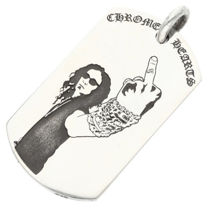 Chrome Hearts Large Dog Tag "RS FUCK YOU" Size ONE SIZE
