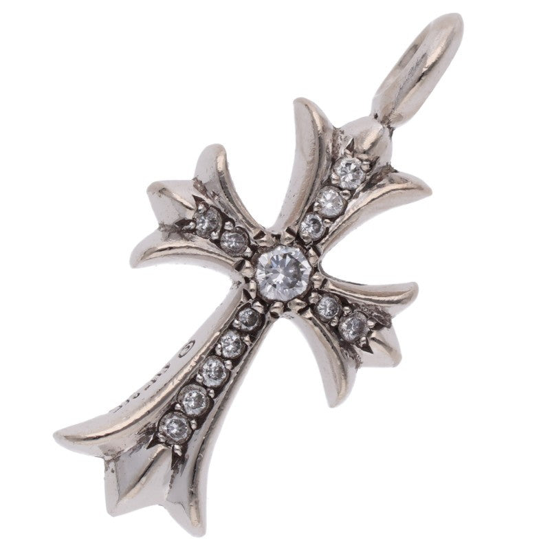 Chrome Hearts 18KWG Tiny Fat Cross Pave Size ONE SIZE