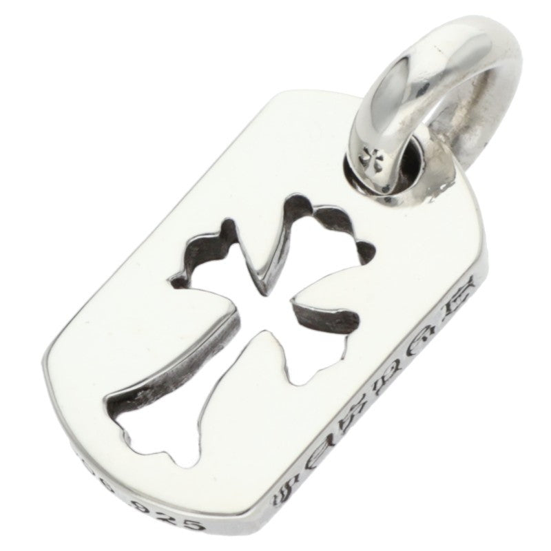 Chrome Hearts Tiny Cutout Cross Dog Tag Silver Size ONE SIZE