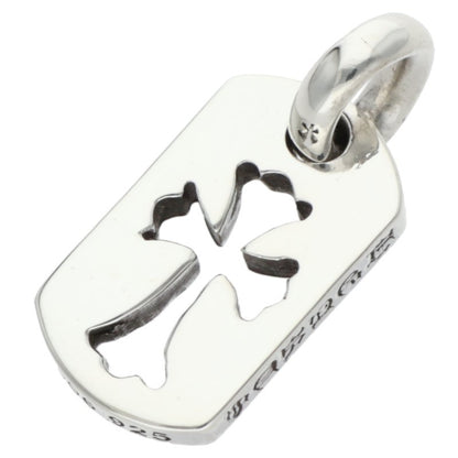 Chrome Hearts Tiny Cutout Cross Dog Tag Silver Size ONE SIZE