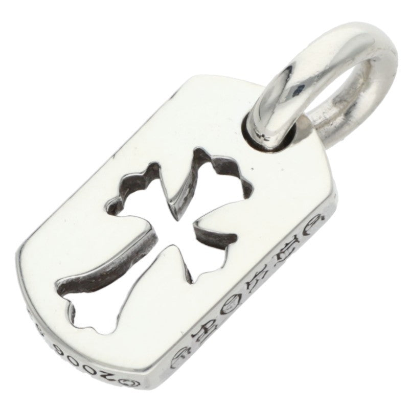 Chrome Hearts Tiny Cutout Cross Dog Tag Silver Size ONE SIZE