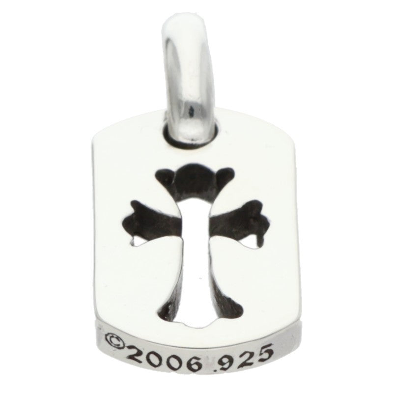 Chrome Hearts Tiny Cutout Cross Dog Tag Silver Size ONE SIZE