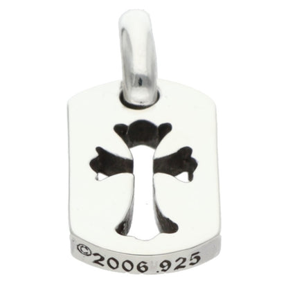 Chrome Hearts Tiny Cutout Cross Dog Tag Silver Size ONE SIZE