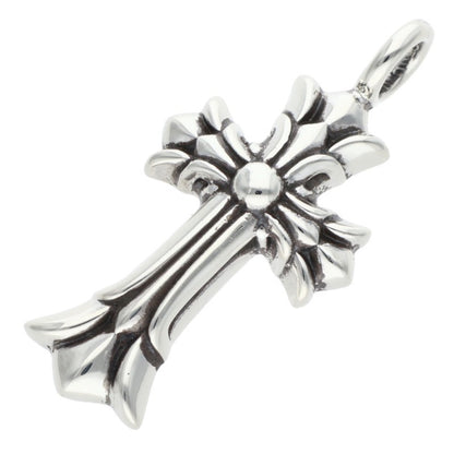 Chrome Hearts Double CH Cross Silver Charm