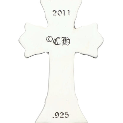 Chrome Hearts Double CH Cross Silver Charm