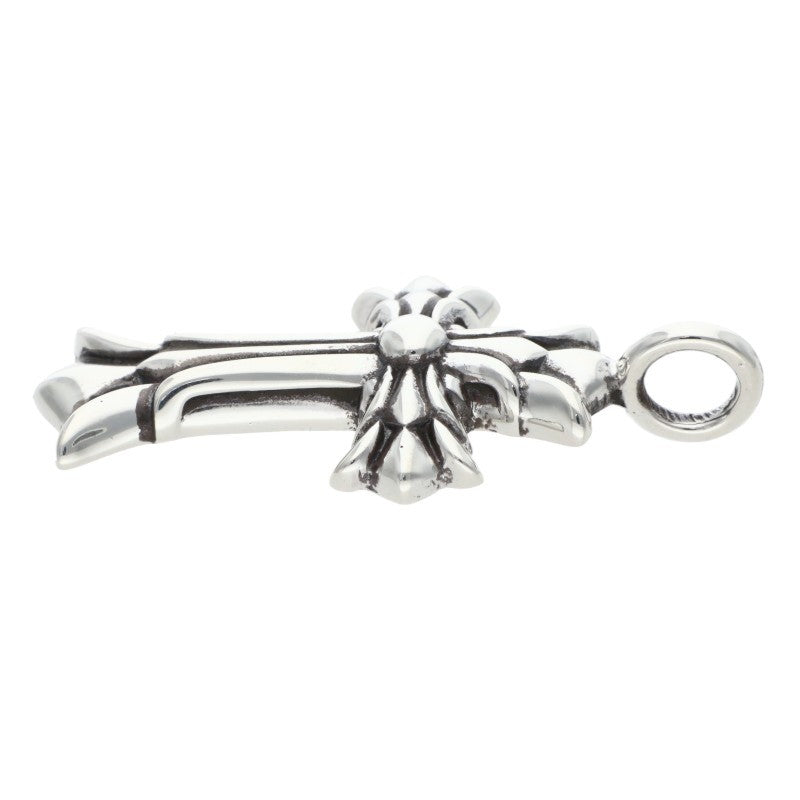 Chrome Hearts Double CH Cross Silver Charm