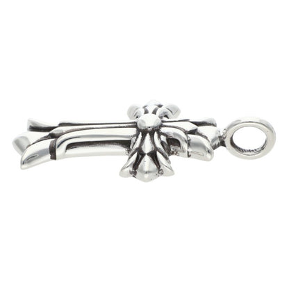 Chrome Hearts Double CH Cross Silver Charm