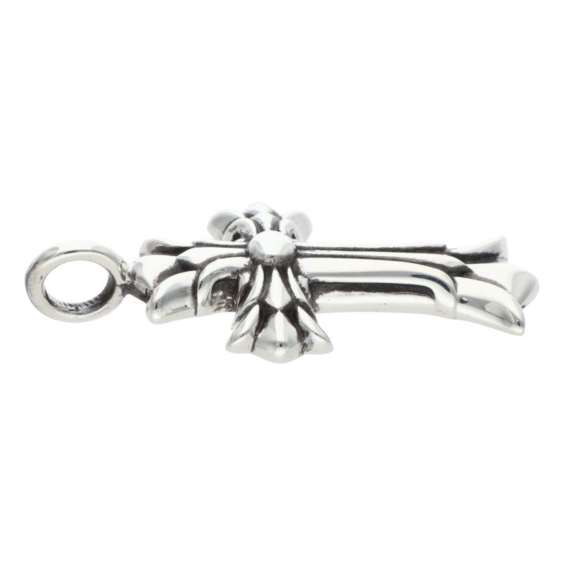 Chrome Hearts Double CH Cross Silver Charm