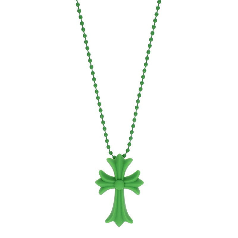 Chrome Hearts Green Rubber Small CH Cross