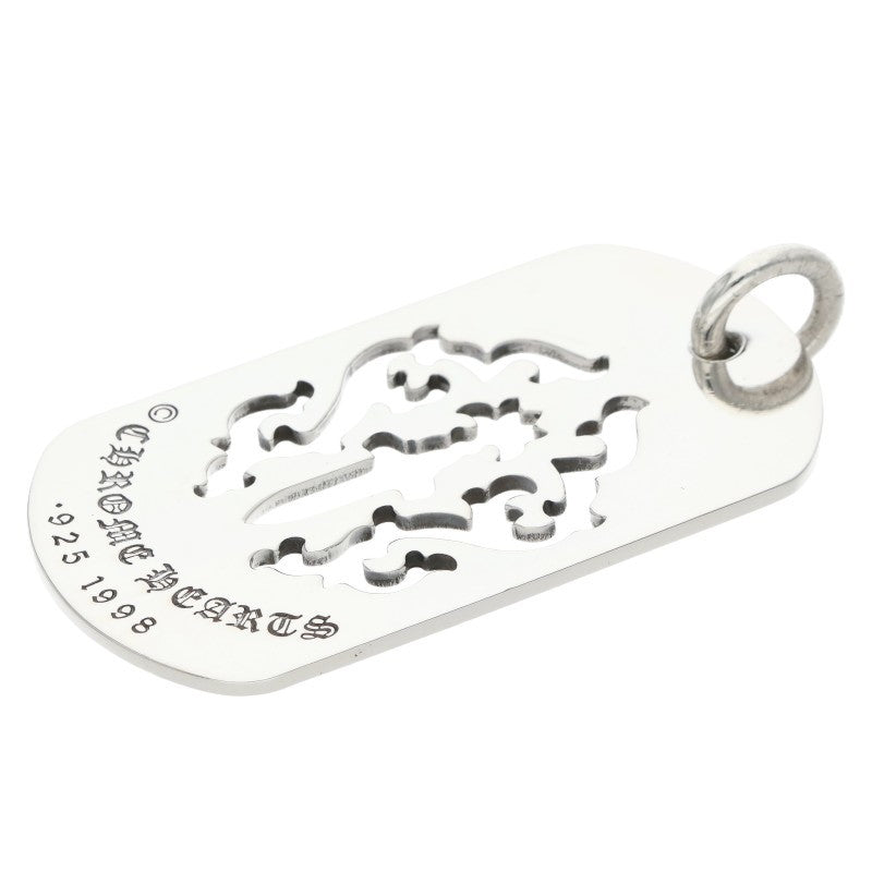 Chrome Hearts Large Dagger Cutout Dog Tag Size ONE Silver