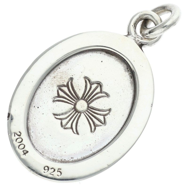 Chrome Hearts Angel Medal Oval Silver Pendant