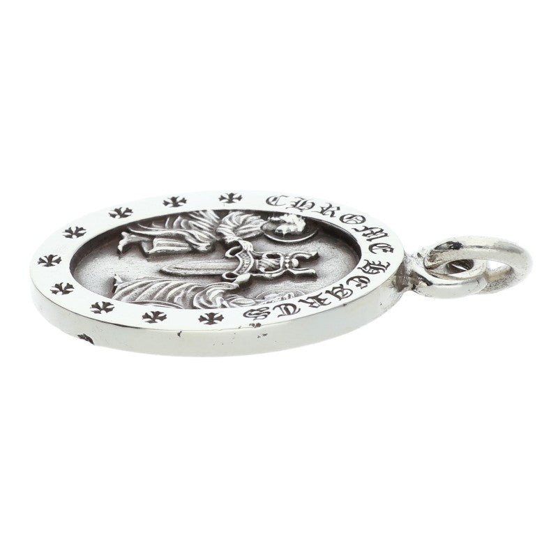 Chrome Hearts Angel Medal Oval Silver Pendant