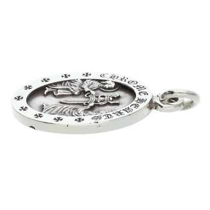 Chrome Hearts Angel Medal Oval Silver Pendant