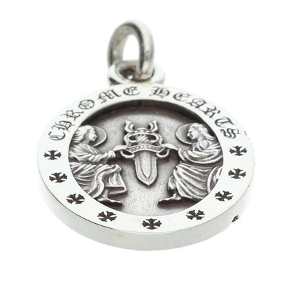Chrome Hearts Angel Medal Oval Silver Pendant