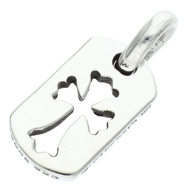 Chrome Hearts 925 Silver Tiny Cutout Cross Dog Size ONE SIZE