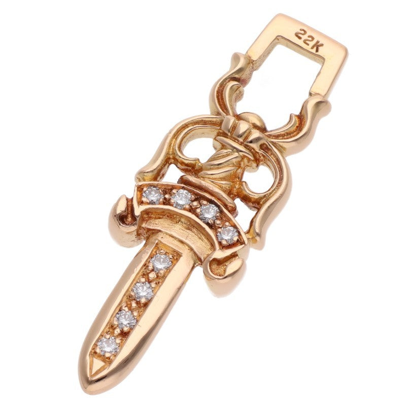 Chrome Hearts 22K Gold #10 Dagger Pave Diamond Size ONE SIZE