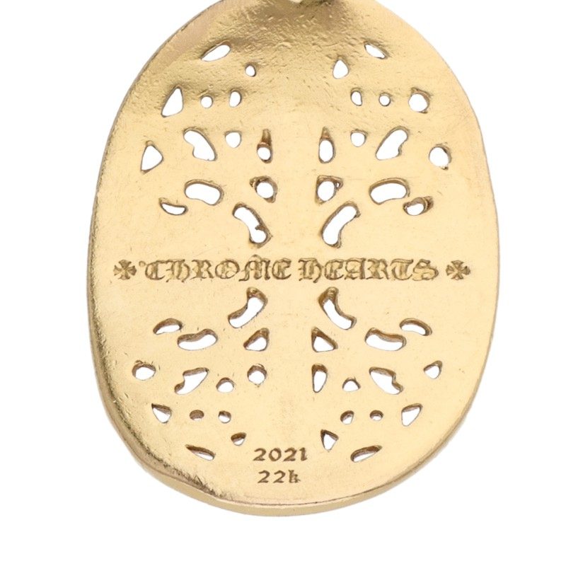 Chrome Hearts 22K Gold Classic Oval Pave Size ONE SIZE