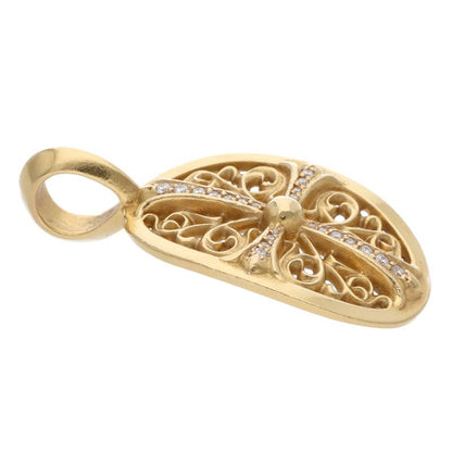 Chrome Hearts 22K Gold Classic Oval Pave Size ONE SIZE
