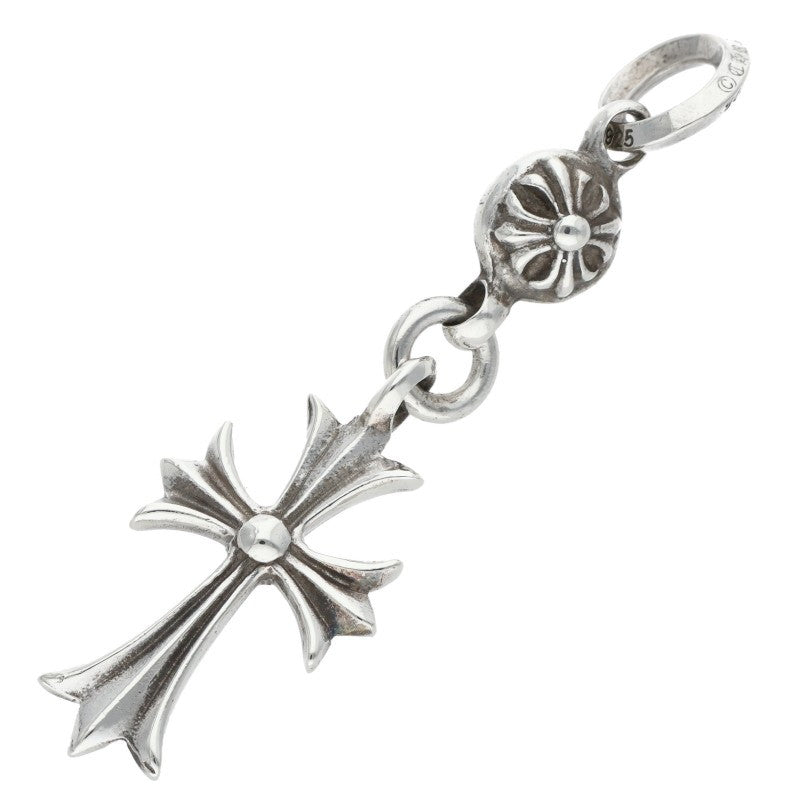 Chrome Hearts 1 Ball Tiny CH Cross Charm, Size ONE Silver