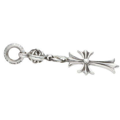 Chrome Hearts 1 Ball Tiny CH Cross Charm, Size ONE Silver