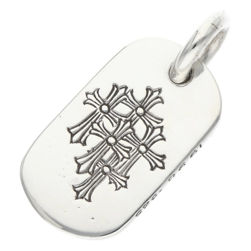 Chrome Hearts Small Dog Tag Pendant, Silver Size ONE SIZE