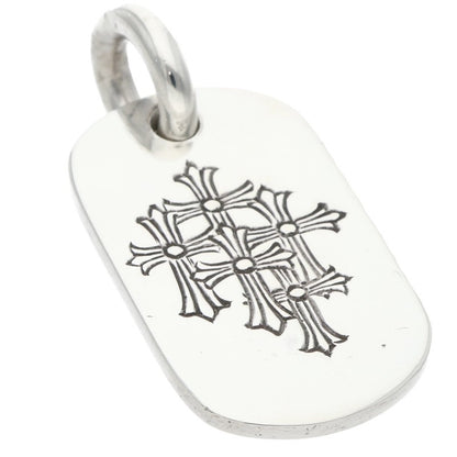 Chrome Hearts Small Dog Tag Pendant, Silver Size ONE SIZE