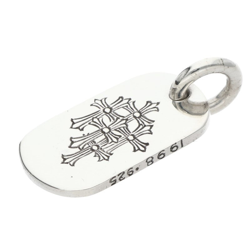 Chrome Hearts Small Dog Tag Pendant, Silver Size ONE SIZE
