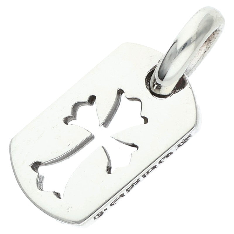 Chrome Hearts Tiny Cutout Cross Dog Tag Silver Size ONE SIZE