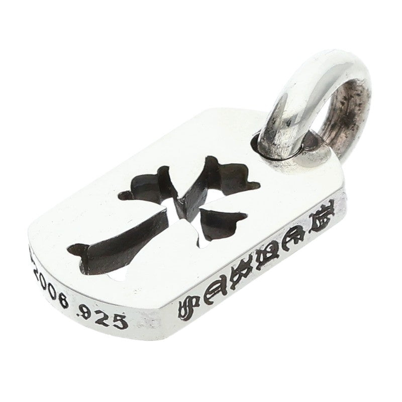 Chrome Hearts Tiny Cutout Cross Dog Tag Silver Size ONE SIZE