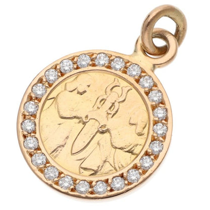 Chrome Hearts 22K Angel Medal Pave Diamond