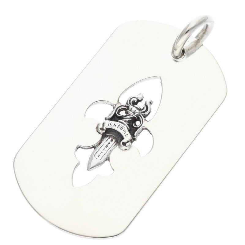 Chrome Hearts Fleur Dagger Dog Tag 925 Silver Size ONE SIZE