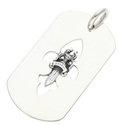 Chrome Hearts Fleur Dagger Dog Tag 925 Silver Size ONE SIZE