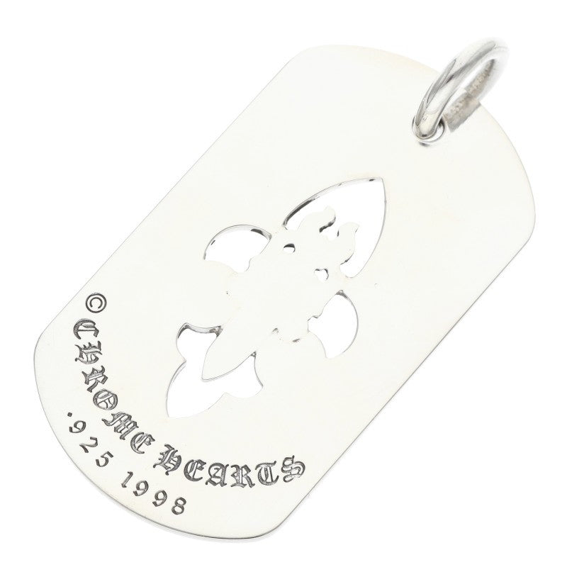 Chrome Hearts Fleur Dagger Dog Tag 925 Silver Size ONE SIZE